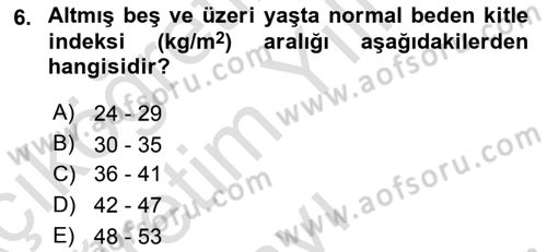 Temel Sağlık Hizmetleri Dersi 2022 - 2023 Yılı Yaz Okulu Sınav Soruları 6. Soru