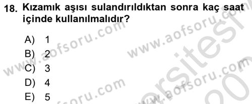 Temel Sağlık Hizmetleri Dersi 2023 - 2024 Yılı (Vize) Ara Sınav Soruları 18. Soru