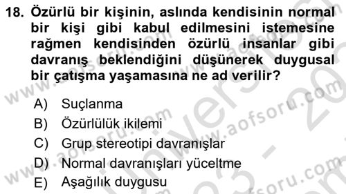 Temel Sağlık Hizmetleri Dersi 2023 - 2024 Yılı (Final) Dönem Sonu Sınav Soruları 18. Soru