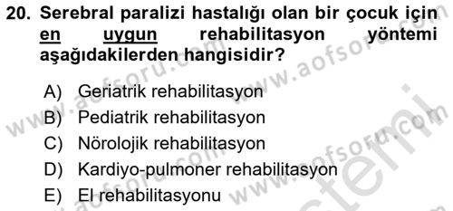 Temel Sağlık Hizmetleri Dersi 2023 - 2024 Yılı (Final) Dönem Sonu Sınav Soruları 20. Soru