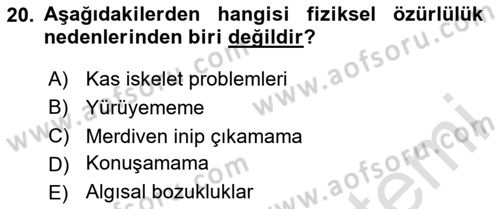 Temel Sağlık Hizmetleri Dersi 2023 - 2024 Yılı Yaz Okulu Sınav Soruları 20. Soru