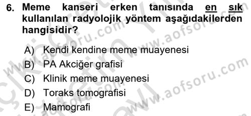 Temel Sağlık Hizmetleri Dersi 2023 - 2024 Yılı Yaz Okulu Sınav Soruları 6. Soru