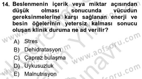Temel Sağlık Hizmetleri Dersi 2024 - 2025 Yılı (Vize) Ara Sınav Soruları 14. Soru
