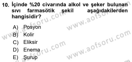 Temel Sağlık Hizmetleri Dersi 2024 - 2025 Yılı (Final) Dönem Sonu Sınav Soruları 10. Soru
