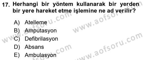Temel Sağlık Hizmetleri Dersi 2024 - 2025 Yılı (Final) Dönem Sonu Sınav Soruları 17. Soru