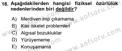 Temel Sağlık Hizmetleri Dersi 2024 - 2025 Yılı (Final) Dönem Sonu Sınav Soruları 18. Soru