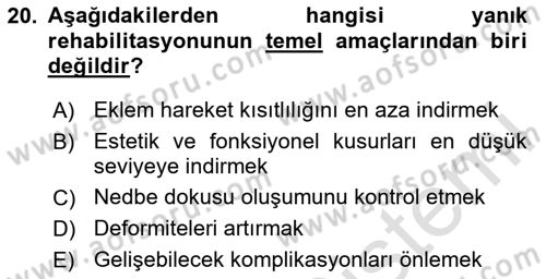 Temel Sağlık Hizmetleri Dersi 2024 - 2025 Yılı (Final) Dönem Sonu Sınav Soruları 20. Soru