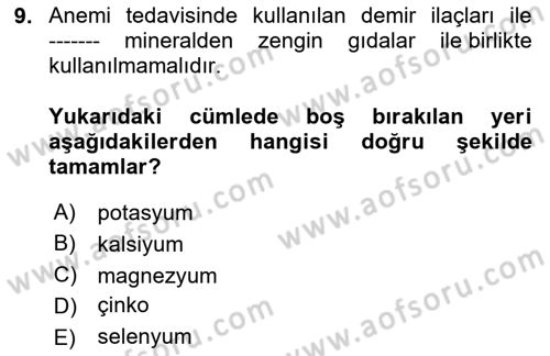 Temel Sağlık Hizmetleri Dersi 2024 - 2025 Yılı (Final) Dönem Sonu Sınav Soruları 9. Soru