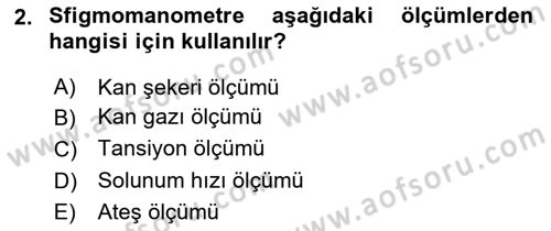 Temel Sağlık Hizmetleri Dersi 2024 - 2025 Yılı Yaz Okulu Sınav Soruları 2. Soru