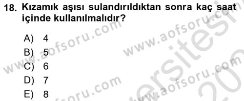 Temel Sağlık Hizmetleri Dersi 2025 - 2026 Yılı (Vize) Ara Sınav Soruları 18. Soru