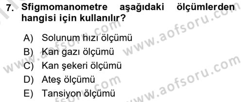 Temel Sağlık Hizmetleri Dersi 2025 - 2026 Yılı (Vize) Ara Sınav Soruları 7. Soru