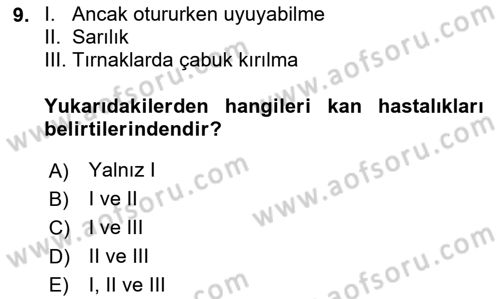 Temel Sağlık Hizmetleri Dersi 2025 - 2026 Yılı (Vize) Ara Sınav Soruları 9. Soru