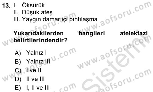 Temel Sağlık Hizmetleri Dersi 2025 - 2026 Yılı (Final) Dönem Sonu Sınav Soruları 13. Soru