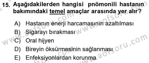 Temel Sağlık Hizmetleri Dersi 2025 - 2026 Yılı (Final) Dönem Sonu Sınav Soruları 15. Soru