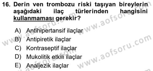Temel Sağlık Hizmetleri Dersi 2025 - 2026 Yılı (Final) Dönem Sonu Sınav Soruları 16. Soru