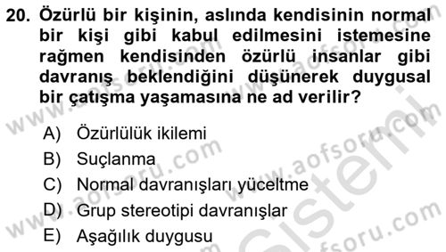 Temel Sağlık Hizmetleri Dersi 2025 - 2026 Yılı (Final) Dönem Sonu Sınav Soruları 20. Soru