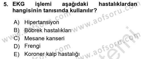 Temel Sağlık Hizmetleri Dersi 2025 - 2026 Yılı (Final) Dönem Sonu Sınav Soruları 5. Soru