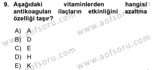 Temel Sağlık Hizmetleri Dersi 2025 - 2026 Yılı (Final) Dönem Sonu Sınav Soruları 9. Soru