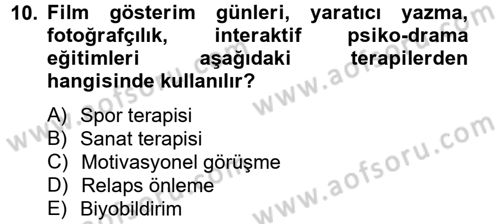 Temel Bakım Hizmetleri Dersi 2012 - 2013 Yılı (Final) Dönem Sonu Sınav Soruları 10. Soru
