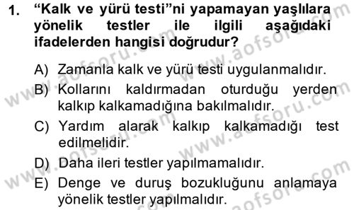 Temel Bakım Hizmetleri Dersi 2013 - 2014 Yılı (Vize) Ara Sınav Soruları 1. Soru