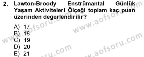 Temel Bakım Hizmetleri Dersi 2014 - 2015 Yılı (Final) Dönem Sonu Sınav Soruları 2. Soru