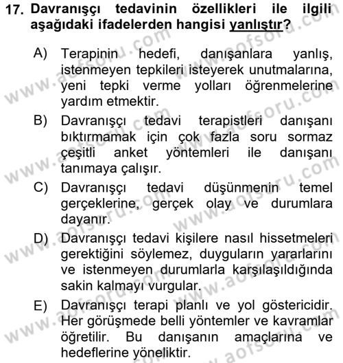 Temel Bakım Hizmetleri Dersi 2015 - 2016 Yılı (Vize) Ara Sınavı 17. Soru