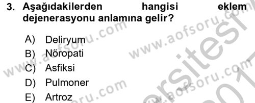 Temel Bakım Hizmetleri Dersi 2016 - 2017 Yılı 3 Ders Sınav Soruları 3. Soru