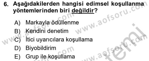 Temel Bakım Hizmetleri Dersi 2016 - 2017 Yılı 3 Ders Sınav Soruları 6. Soru
