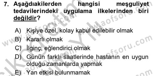 Temel Bakım Hizmetleri Dersi 2016 - 2017 Yılı 3 Ders Sınav Soruları 7. Soru