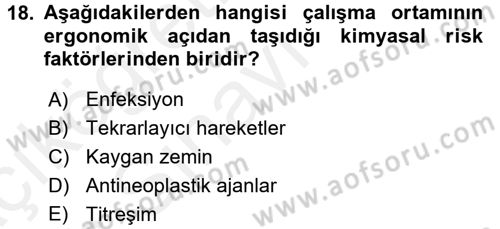 Temel Bakım Hizmetleri Dersi 2017 - 2018 Yılı 3 Ders Sınav Soruları 18. Soru
