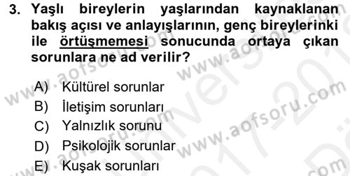 Temel Bakım Hizmetleri Dersi 2017 - 2018 Yılı (Vize) Ara Sınav Soruları 3. Soru