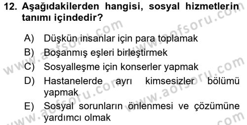 Temel Bakım Hizmetleri Dersi 2017 - 2018 Yılı (Final) Dönem Sonu Sınav Soruları 12. Soru