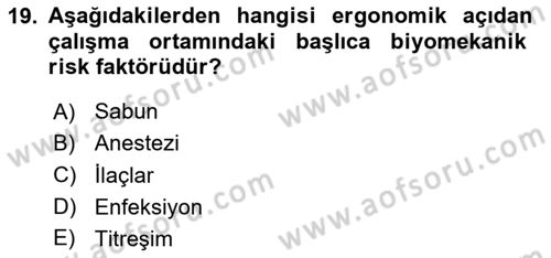 Temel Bakım Hizmetleri Dersi 2018 - 2019 Yılı (Final) Dönem Sonu Sınav Soruları 19. Soru
