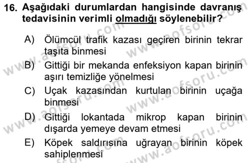 Temel Bakım Hizmetleri Dersi 2021 - 2022 Yılı (Vize) Ara Sınav Soruları 16. Soru