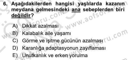 Temel Bakım Hizmetleri Dersi 2021 - 2022 Yılı (Vize) Ara Sınav Soruları 6. Soru