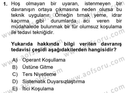 Temel Bakım Hizmetleri Dersi 2021 - 2022 Yılı (Final) Dönem Sonu Sınav Soruları 1. Soru