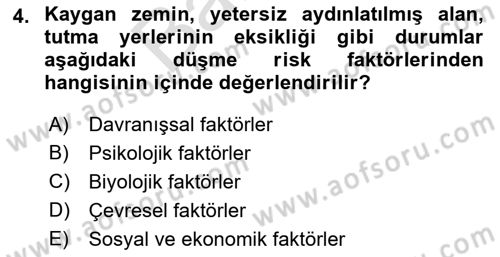 Temel Bakım Hizmetleri Dersi 2021 - 2022 Yılı (Final) Dönem Sonu Sınav Soruları 4. Soru