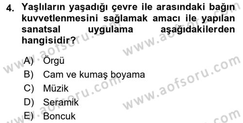 Temel Bakım Hizmetleri Dersi 2021 - 2022 Yılı Yaz Okulu Sınav Soruları 4. Soru