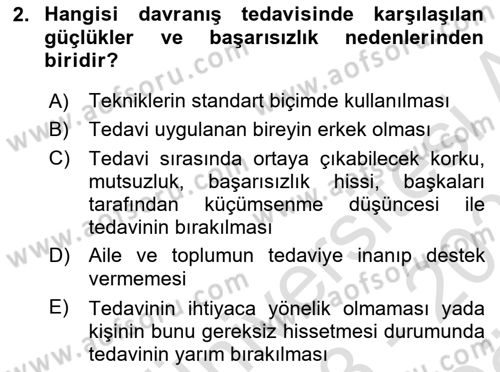 Temel Bakım Hizmetleri Dersi 2023 - 2024 Yılı (Vize) Ara Sınav Soruları 2. Soru