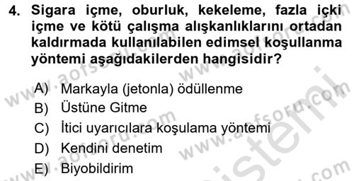 Temel Bakım Hizmetleri Dersi 2023 - 2024 Yılı (Vize) Ara Sınav Soruları 4. Soru