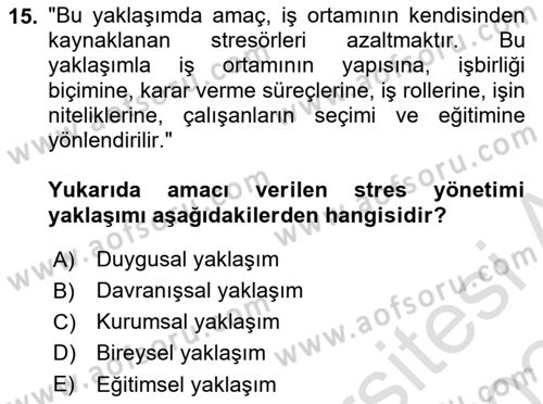 Temel Bakım Hizmetleri Dersi 2023 - 2024 Yılı (Final) Dönem Sonu Sınav Soruları 15. Soru