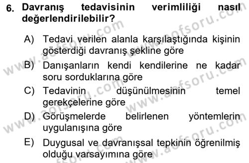 Temel Bakım Hizmetleri Dersi 2023 - 2024 Yılı Yaz Okulu Sınav Soruları 6. Soru