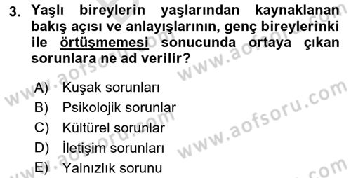 Temel Bakım Hizmetleri Dersi 2024 - 2025 Yılı (Final) Dönem Sonu Sınav Soruları 3. Soru