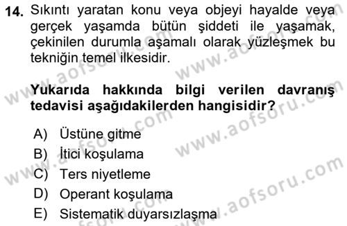 Temel Bakım Hizmetleri Dersi 2025 - 2026 Yılı (Vize) Ara Sınav Soruları 14. Soru