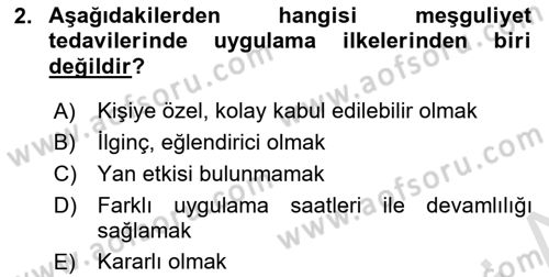 Temel Bakım Hizmetleri Dersi 2025 - 2026 Yılı (Vize) Ara Sınav Soruları 2. Soru