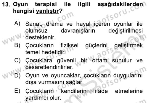 Temel Bakım Hizmetleri Dersi 2025 - 2026 Yılı (Final) Dönem Sonu Sınav Soruları 13. Soru