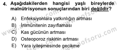 Temel Bakım Hizmetleri Dersi 2025 - 2026 Yılı (Final) Dönem Sonu Sınav Soruları 4. Soru