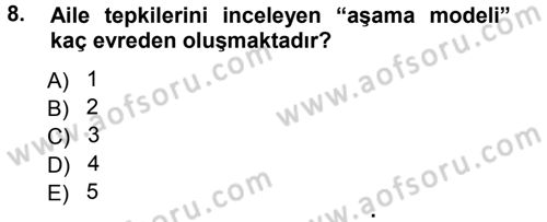 Özel Gereksinimli Bireyler ve Bakım Hizmetleri Dersi 2014 - 2015 Yılı Tek Ders Sınav Soruları 8. Soru