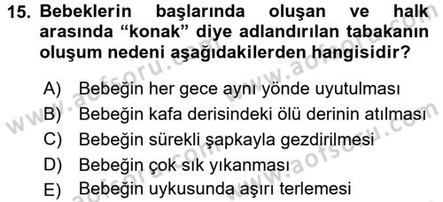 Özel Gereksinimli Bireyler ve Bakım Hizmetleri Dersi 2015 - 2016 Yılı (Final) Dönem Sonu Sınav Soruları 15. Soru