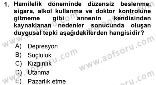 Özel Gereksinimli Bireyler ve Bakım Hizmetleri Dersi 2015 - 2016 Yılı Tek Ders Sınav Soruları 1. Soru